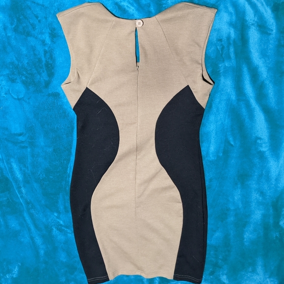 Sexy Colour Block Fitted Dress - Picture 2 of 5